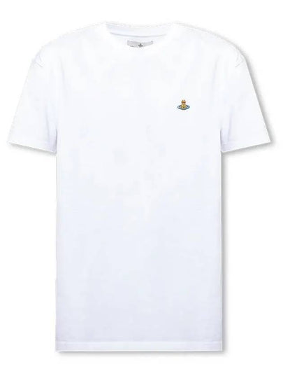 ORB Logo Cotton Short Sleeve T-Shirt White - VIVIENNE WESTWOOD - BALAAN 2