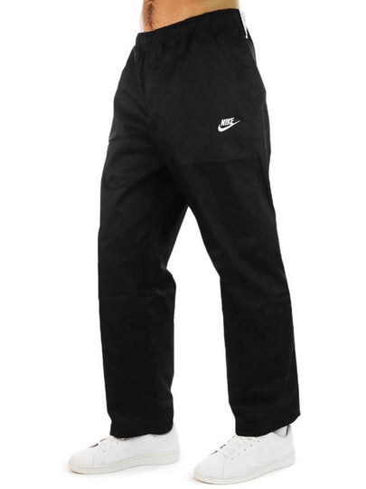 Club Woven Straight Track Pants Black - NIKE - BALAAN 2