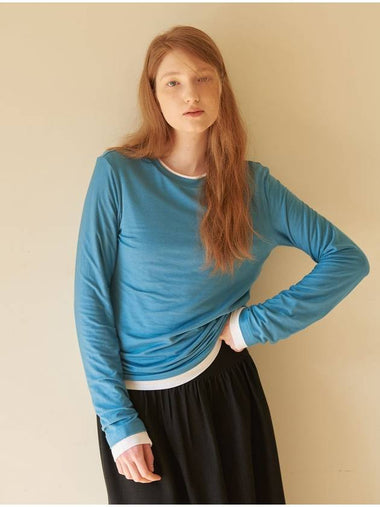 Layered Tencel Tee Blue - CORCA - BALAAN 1