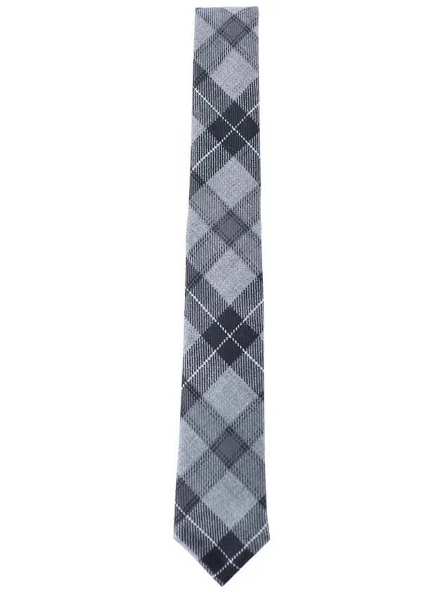 Tartan Check Wool Twill Tie MNL001A 08155 035 - THOM BROWNE - BALAAN.