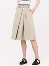 one pleats midi skirt_khaki beige - JUN BY JUN K - BALAAN 1