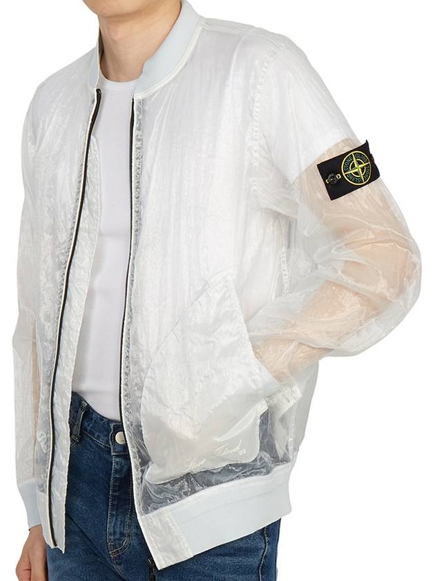 Men's Waffen Piatina Transparent Bomber Jacket Ice - STONE ISLAND - BALAAN 7