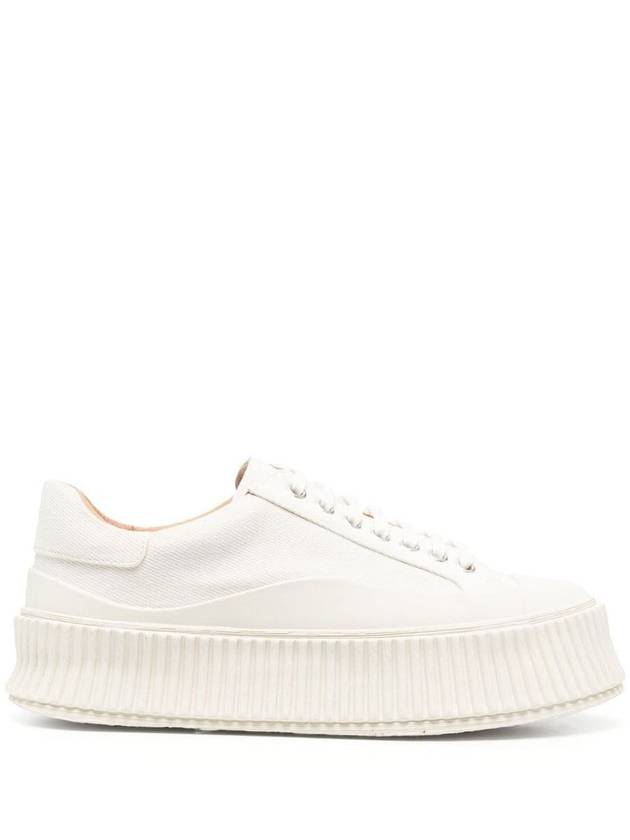 Canvas Platform Low Top Sneakers White - JIL SANDER - BALAAN 2