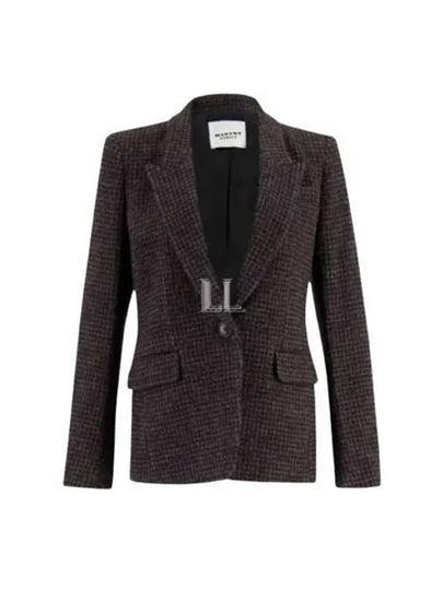 Kerstin Single Breasted Virgin Wool Blazer Jacket Brown - ISABEL MARANT - BALAAN 2