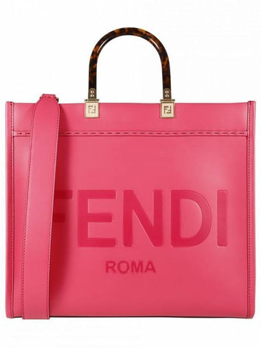 Sunshine Logo Medium Tote Bag Pink - FENDI - BALAAN 1