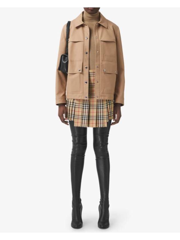 Vintage Check Wool Kilt pleated skirt Archive Beige - BURBERRY - BALAAN 3