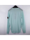 Logo Patch Round Neck Knit Top Aqua - STONE ISLAND - BALAAN 4