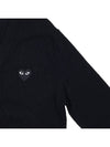 Men's Black Heart Wappen Wool Cardigan P1N024 BLACK - COMME DES GARCONS - BALAAN 4