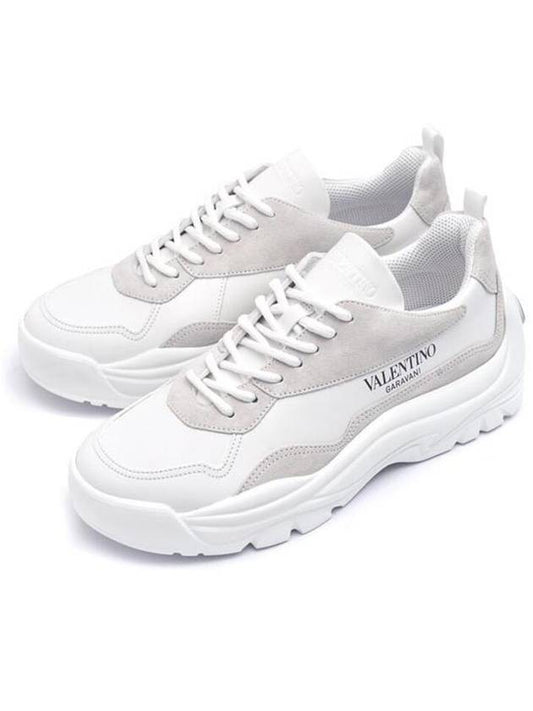 Gumboy Leather Sneakers White - VALENTINO - BALAAN 2
