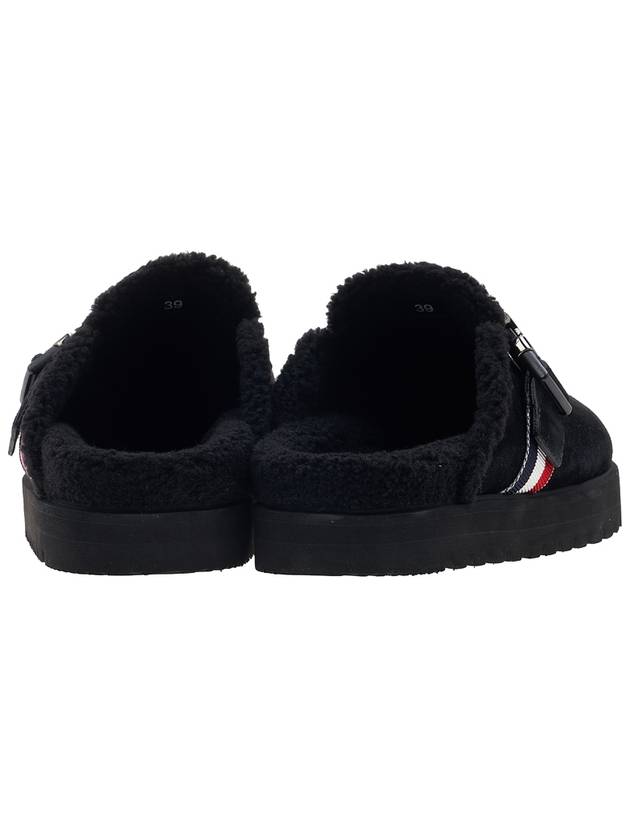 MON Suede Slippers Black - MONCLER - BALAAN 5