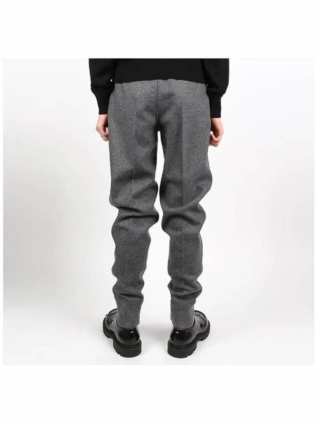 Elasticated Waist Wool Banding Jogger Track Pants Grey - JIL SANDER - BALAAN 5