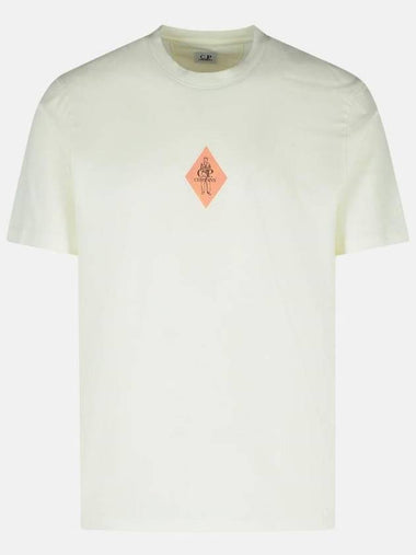 Jersey British Sailor Logo Short Sleeve T-Shirt White - CP COMPANY - BALAAN 1