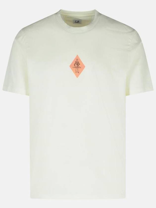 Jersey British Sailor Logo Short Sleeve T-Shirt White - CP COMPANY - BALAAN 1