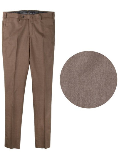 Skinny Fit Virgin Wool Straight Pants Beige - PT TORINO - BALAAN 2