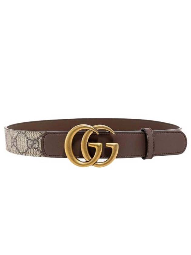 Double G Buckle Leather Belt Brown - GUCCI - BALAAN 2