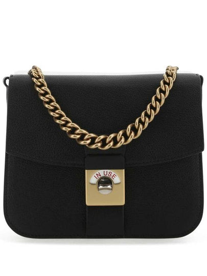 New Rock Square Leather Shoulder Bag Black - MAISON MARGIELA - BALAAN 2