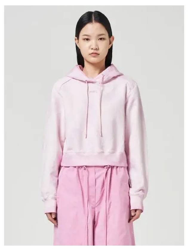 Slim fit cropped overdyed hooded sweatshirt pink domestic product GM0023120102134 - JUUN.J - BALAAN 1