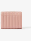 Lola Quilted Leather Folding Wallet Dusty Pink - BURBERRY - BALAAN 3