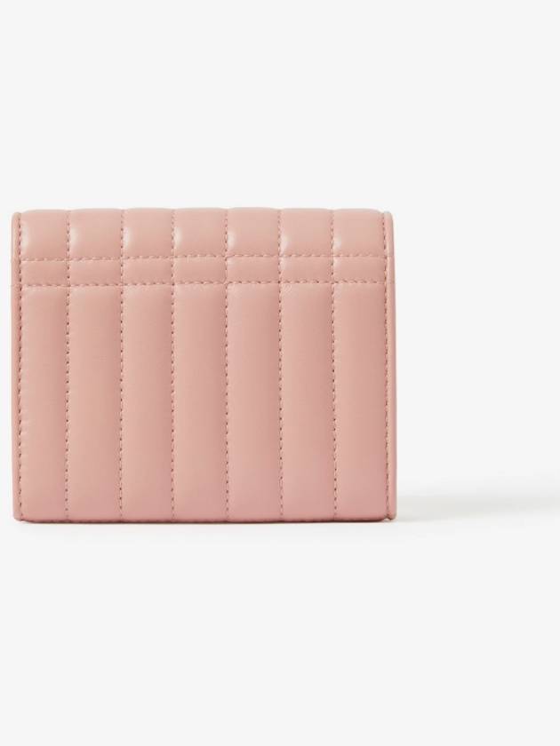 Lola Quilted Leather Folding Wallet Dusty Pink - BURBERRY - BALAAN 3