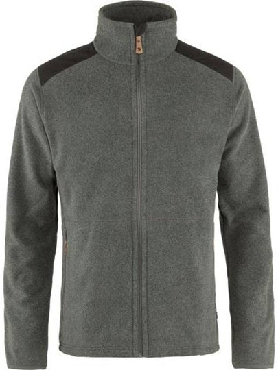 Men's Sten Fleece Zip-up Jacket Dark Grey - FJALL RAVEN - BALAAN 2