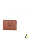 Triangle Logo Leather Half Wallet Cognac - PRADA - BALAAN 2