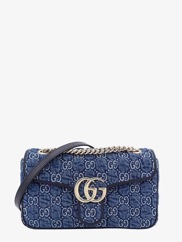 GG DENIM SHOULDER BAG WITH FRONTAL LOGO 443497FADH04143 B0651136715 - GUCCI - BALAAN 1