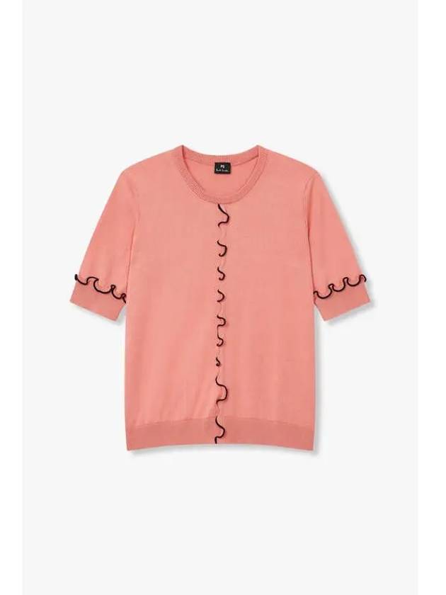 PS Women s Wave Trim Cotton Knit Soft Coral - PAUL SMITH - BALAAN 1