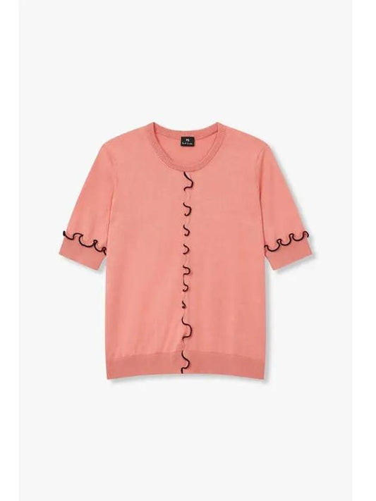 30 9 29 PS Women s Wave Trim Cotton Knit Soft Coral - PAUL SMITH - BALAAN 1