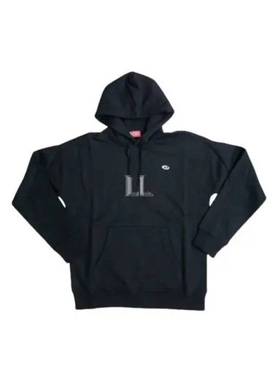 S Rob Doval PJ Oval D Patch Hoodie Black - DIESEL - BALAAN 2