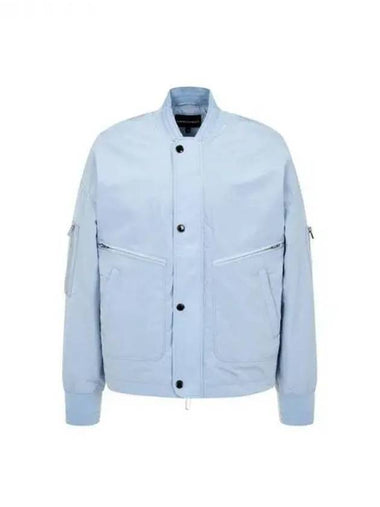 Men s Logo Point Wide Blouson Light Blue 271554 - EMPORIO ARMANI - BALAAN 1