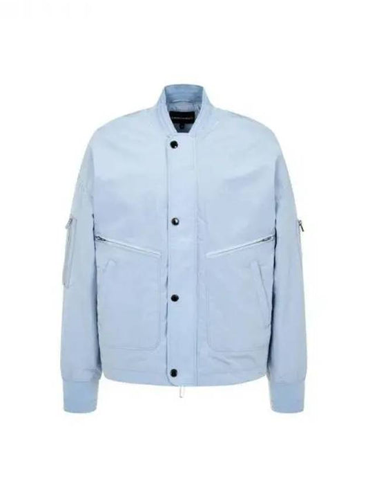 Men s Logo Point Wide Blouson Light Blue 271554 - EMPORIO ARMANI - BALAAN 1