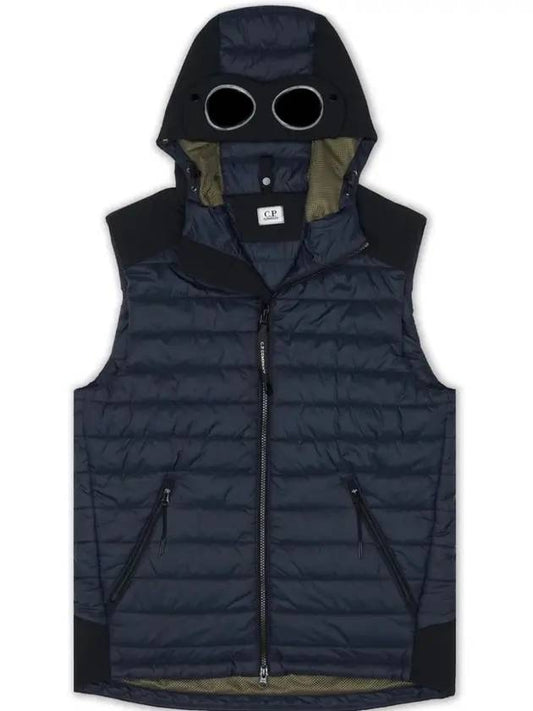 GoGGle Hooded Padded Vest Navy - CP COMPANY - BALAAN 1