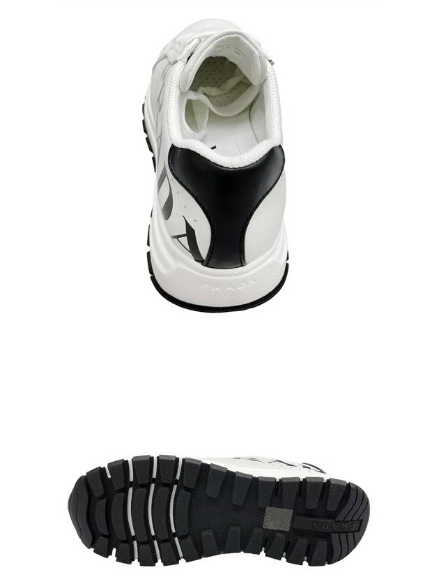 Vitello Soft Logo Leather Low Top Sneakers White - PRADA - BALAAN 6