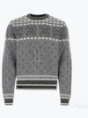 Snowflake Fair Isle Wool Knit Top Grey - THOM BROWNE - BALAAN 2