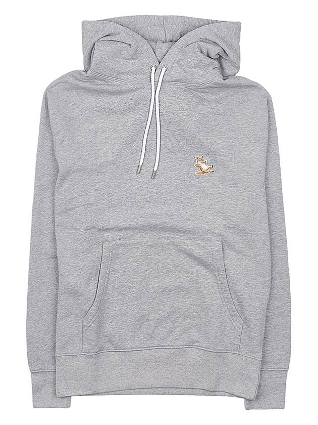 Chillax Fox Patch Classic Hoodie Grey Melange - MAISON KITSUNE - BALAAN 11