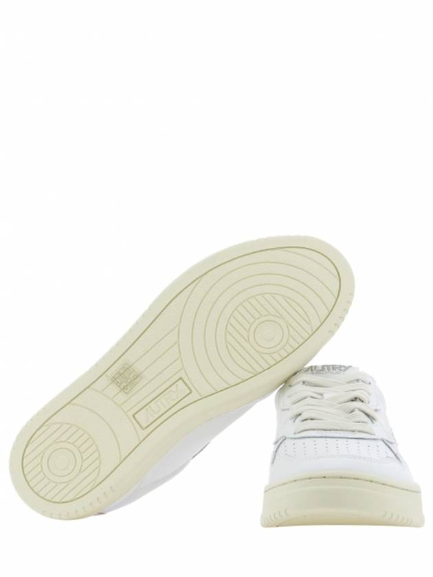 Medalist Pink Tab Leather Low Top Sneakers White - AUTRY - BALAAN 6