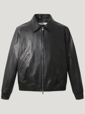 BLACK PREMIUM LEATHER BOMBER JACKET - IRO - BALAAN 1