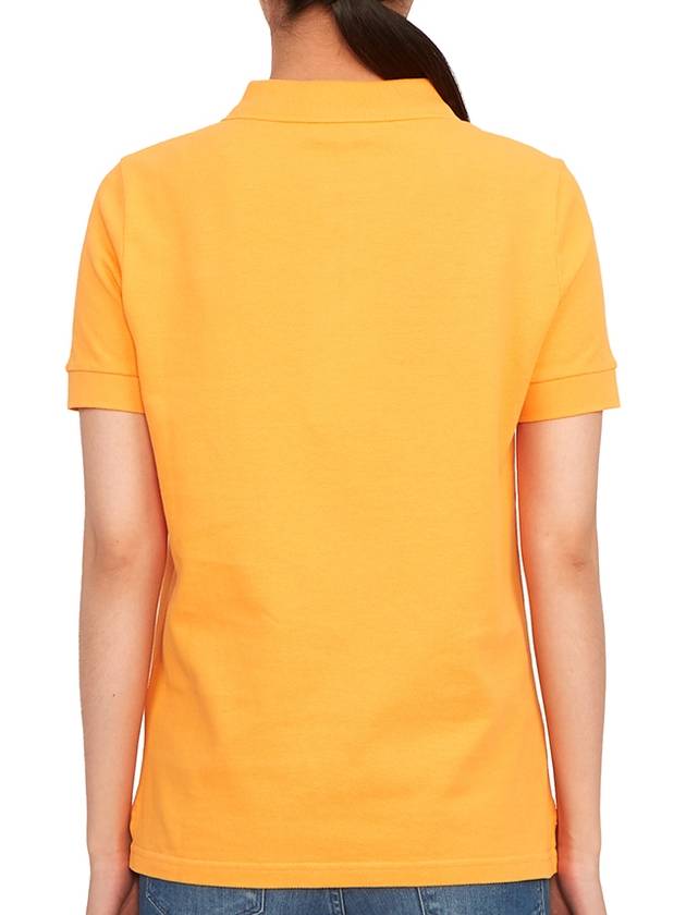 Women's Boke Flower Polo Shirt Orange - KENZO - BALAAN 5