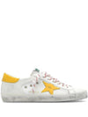 Superstar Leather Mesh Low Top Sneakers Yellow White - GOLDEN GOOSE - BALAAN 4