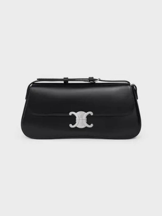 Medium Calfskin Shoulder Bag Black - CELINE - BALAAN 2