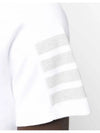 4-Bar Striped Cotton Short Sleeve T-Shirt White - THOM BROWNE - BALAAN 6