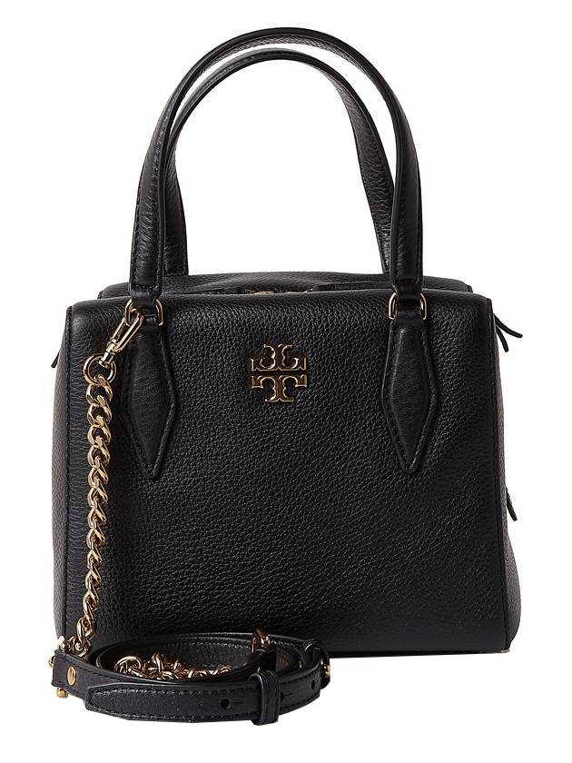 Kira Pebble Satchel Small Tote Bag Black - TORY BURCH - BALAAN 1