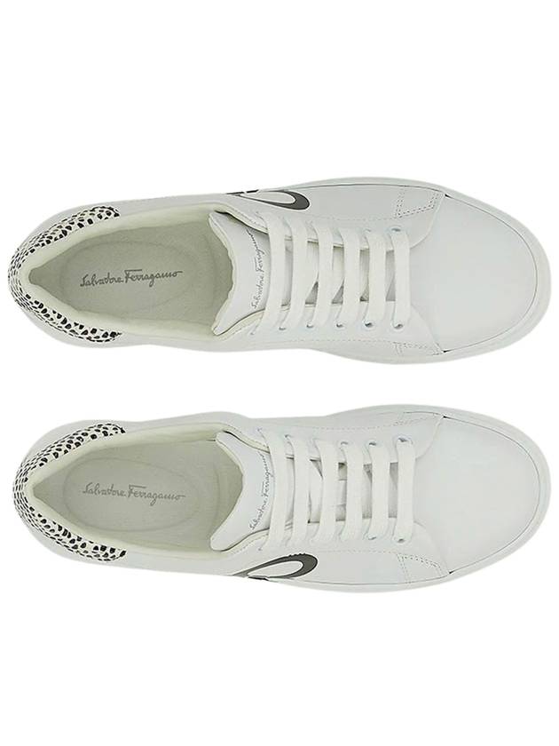 Gancini Low Top Sneakers White - SALVATORE FERRAGAMO - BALAAN 3