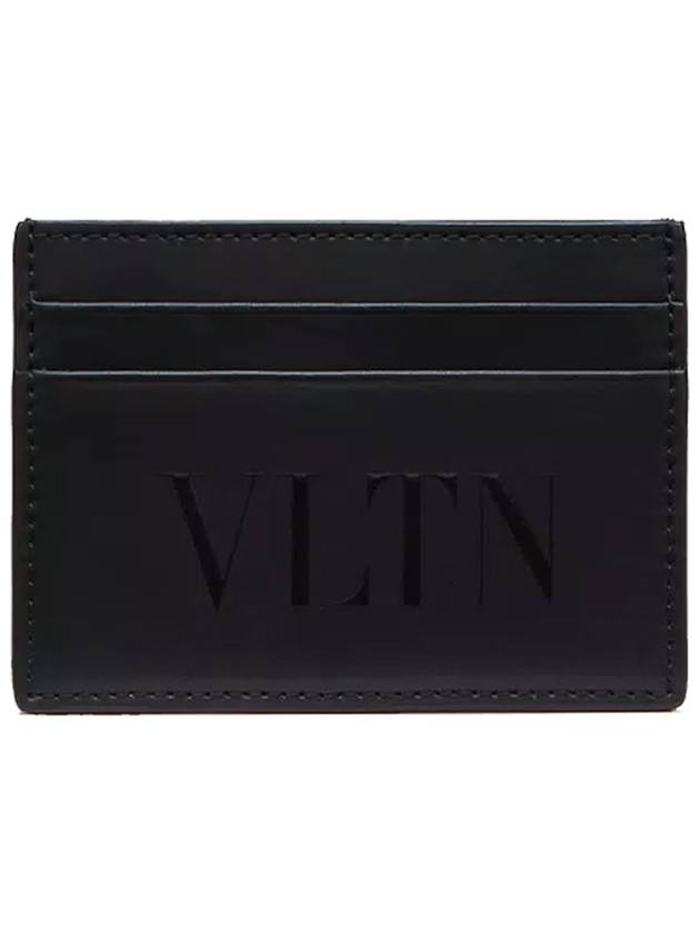 VLTN Leather Card Wallet Black - VALENTINO - BALAAN 2