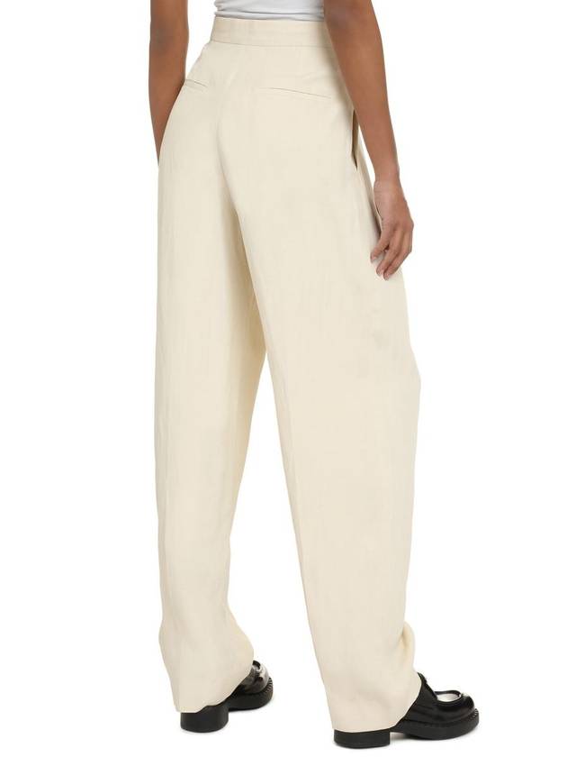 Women's Pleated Wide Pants Buttermilk - STELLA MCCARTNEY - BALAAN 5