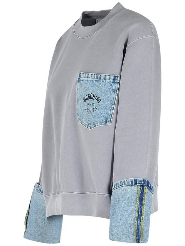 Moschino Jeans Gray Cotton Sweatshirt - MOSCHINO - BALAAN 2