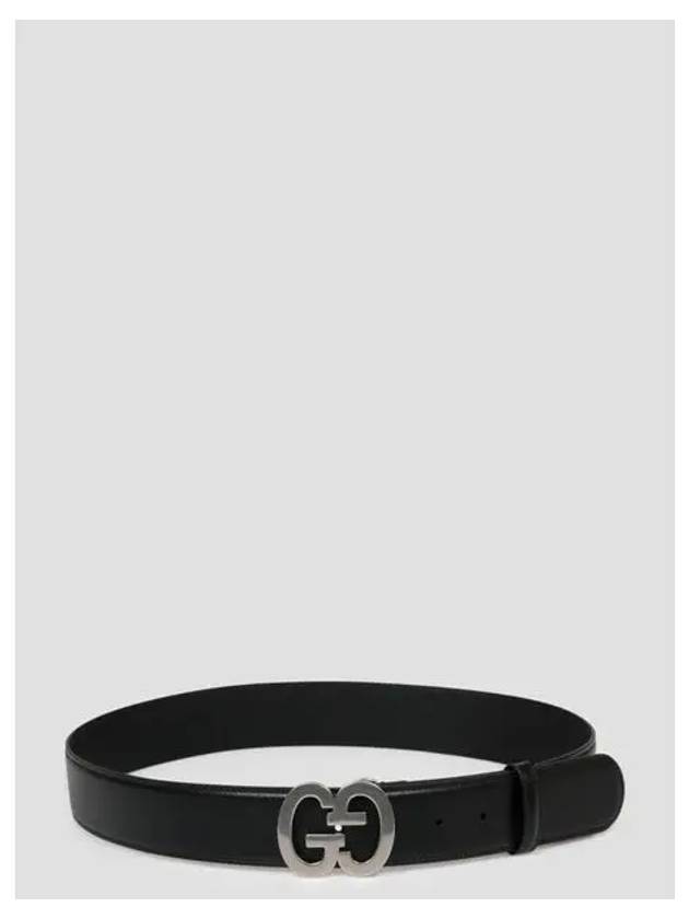 GG Buckle Wide Leather Belt Black - GUCCI - BALAAN 2