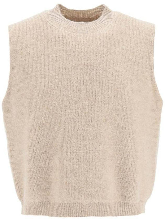 Crew Neck Alpaca Wool Vest Beige - MAISON MARGIELA - BALAAN 1