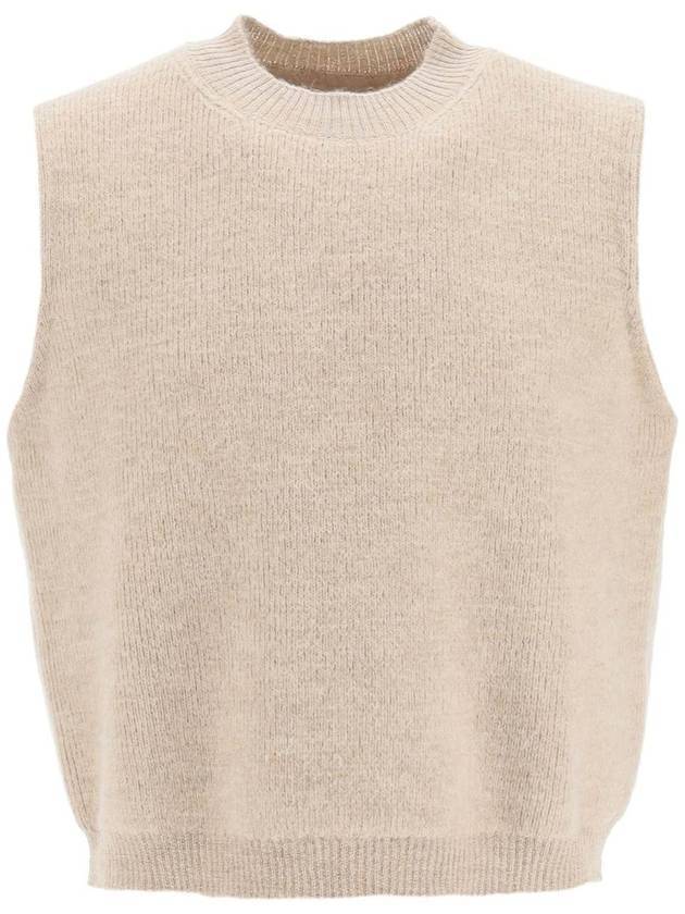 Crew Neck Alpaca Wool Vest Beige - MAISON MARGIELA - BALAAN 1