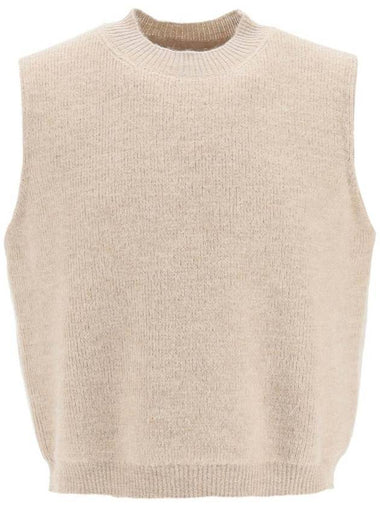 Crew Neck Alpaca Wool Vest Beige - MAISON MARGIELA - BALAAN 1